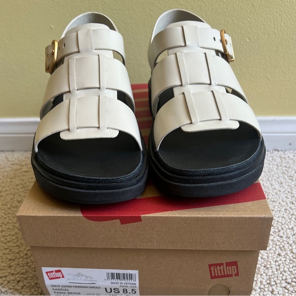 Fitflop Gen-FF Leather Fisherman Sandals -Paris Beige - Picture 3 of 5